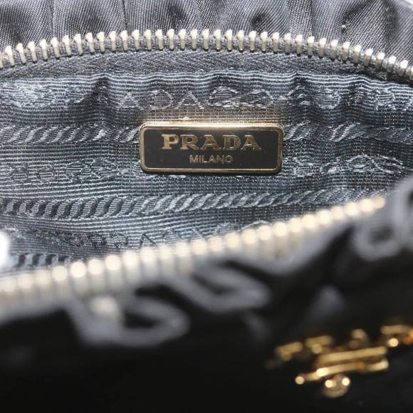 PRADA Pouch Nylon Black Auth yb445 - Picture 9 of 16
